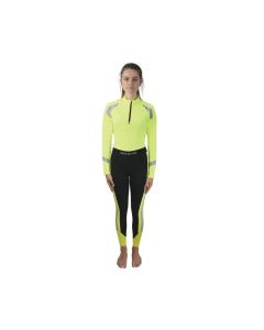 Reflector Riding Tights by Hy Equestrian - Yellow - Small