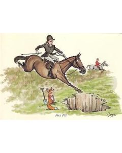 Bryn Parry Hunting Greeting Card 'Fox Pit'