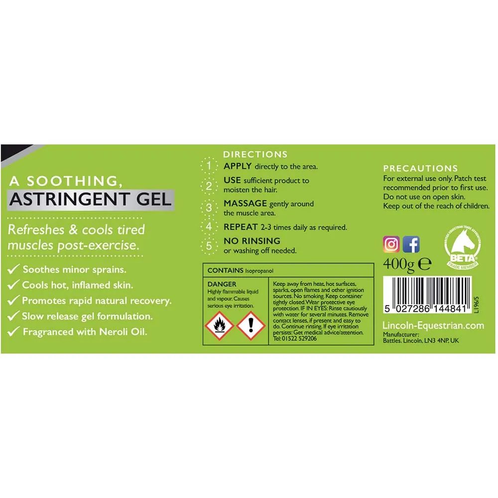 Lincoln Witch Hazel & Arnica Gel 400g - Image 2