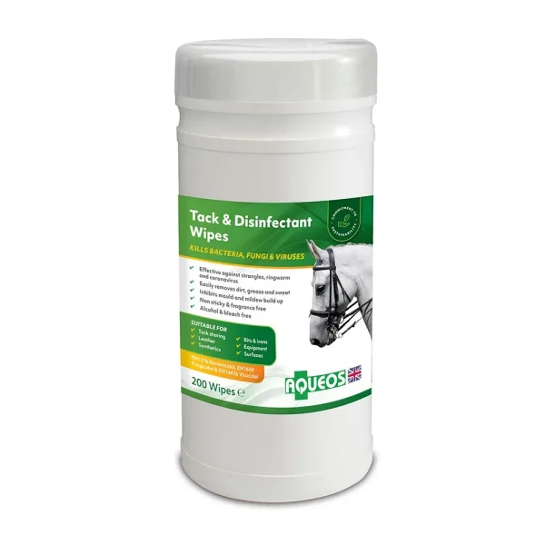 Aqueos Equine Anti-Bacterial Tack & Disinfectant Wipes