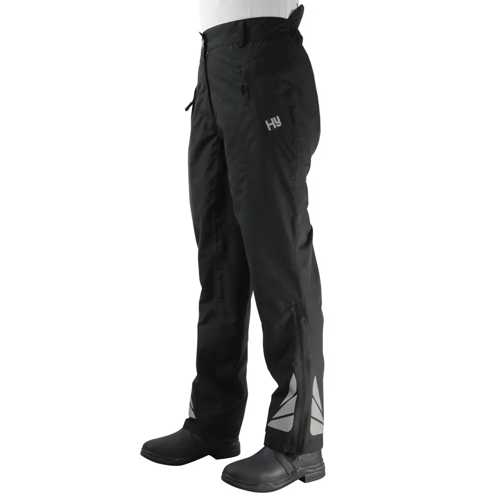 Hy Equestrian Waterproof Reflective Over Trousers - Black