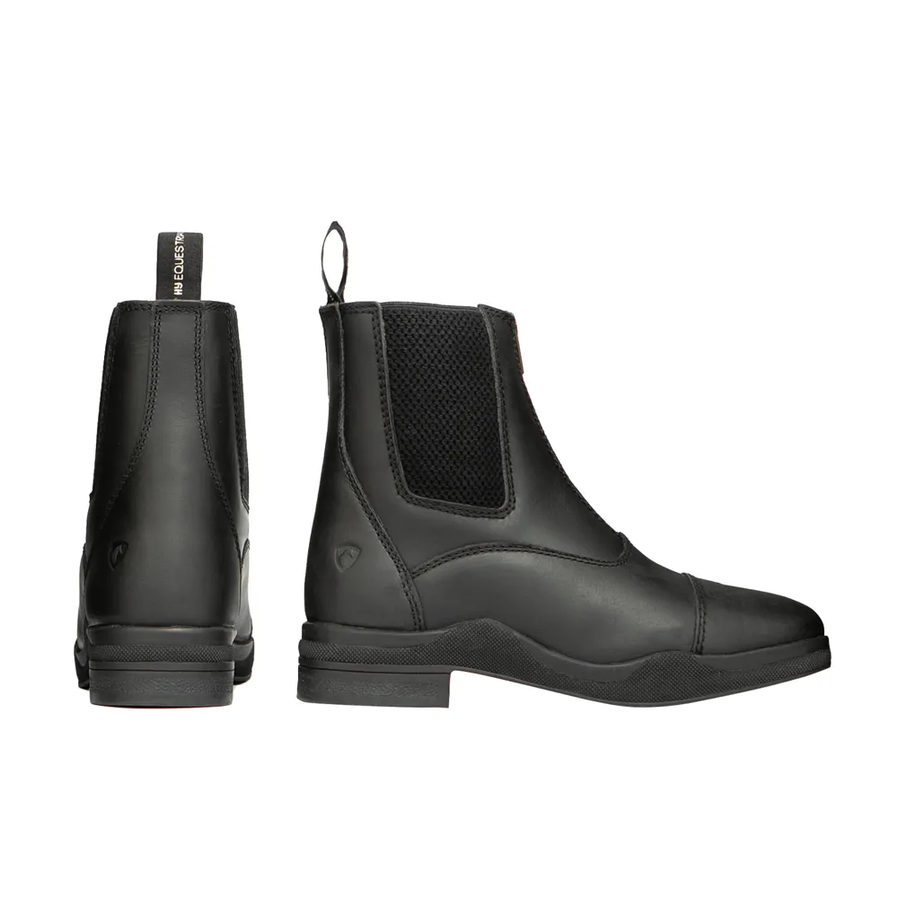 Hy Equestrian Fleece Lined Wax Leather Zip Jodhpur Boot - Adult