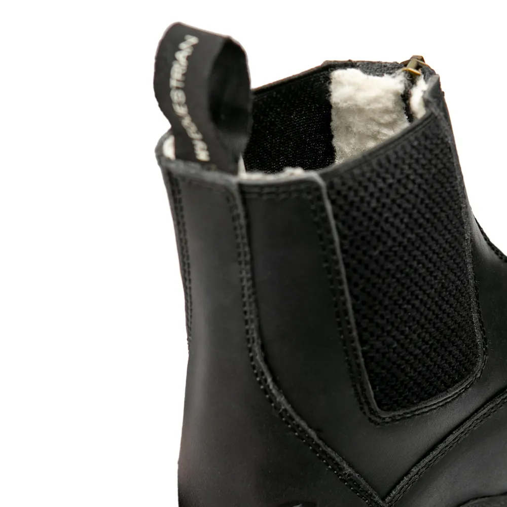Hy Equestrian Fleece Lined Wax Leather Zip Jodhpur Boot - Adult - Image 3