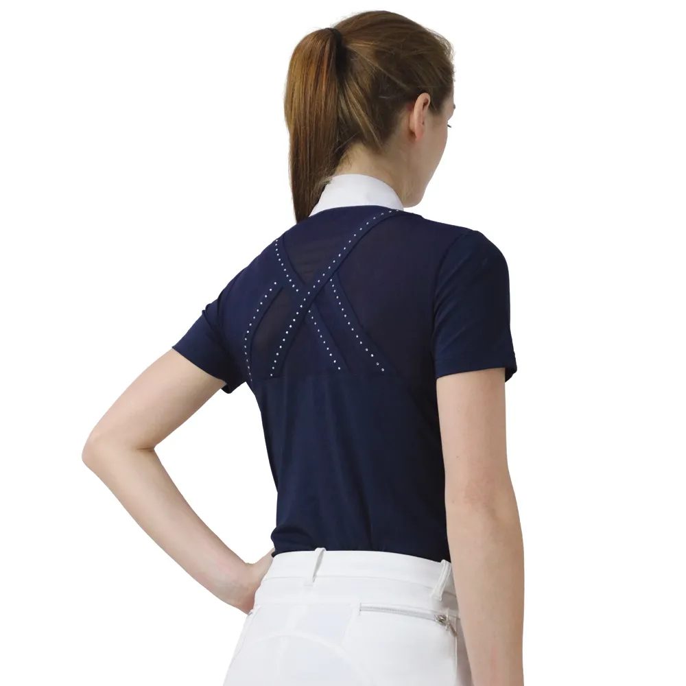Hy Equestrian Suki Show Shirt - Navy - Image 3