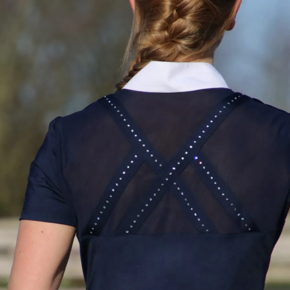 Hy Equestrian Suki Show Shirt - Navy - Image 2