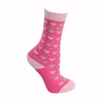 Hy Little Rider Show Pony Socks in Pink - Child 8-12 - Image 3