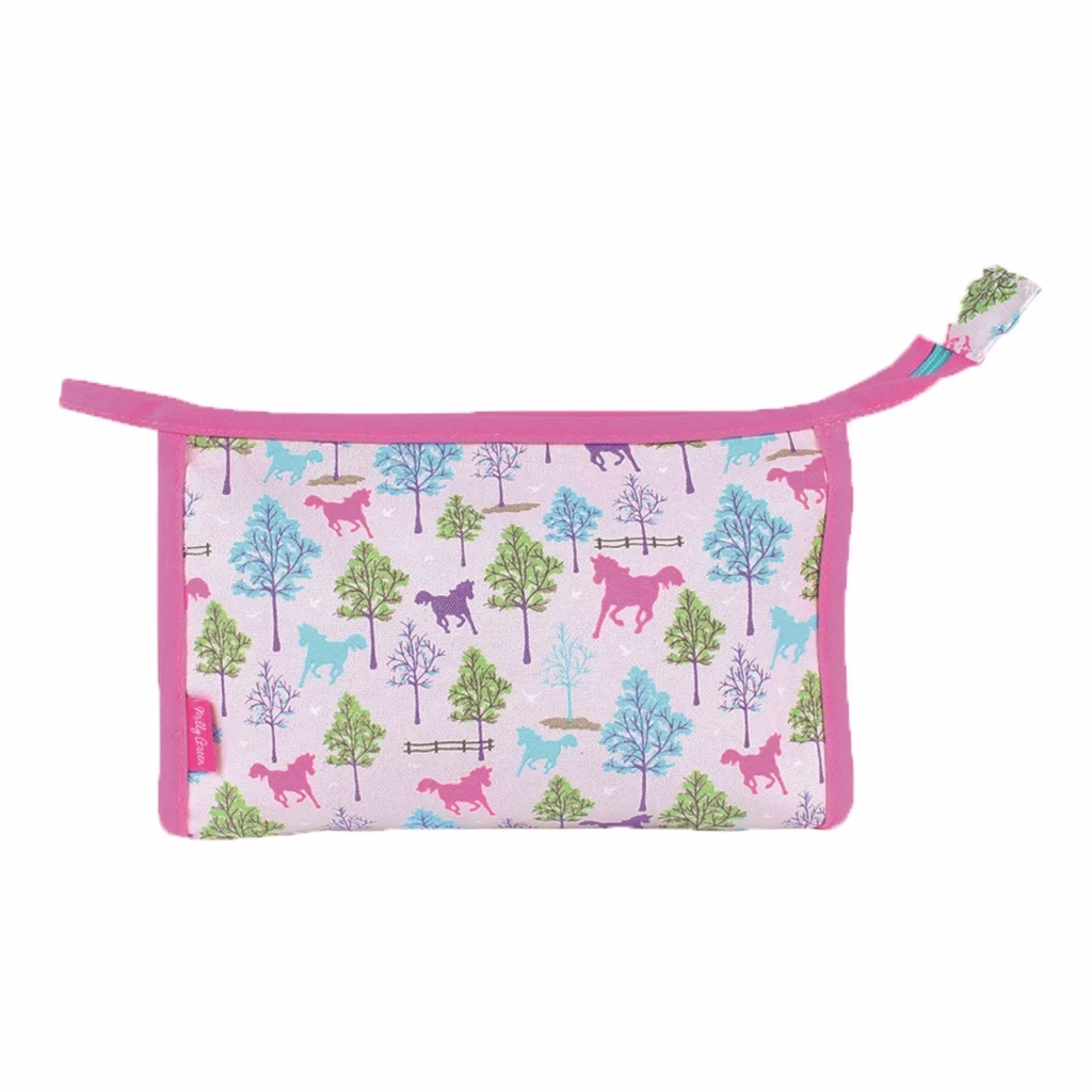 Milly Green Playful Ponies Wash Bag