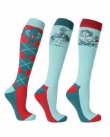 Hy Equestrian Thelwell Collection The Greatest Socks (Pack Of 3) - Adult 4- 8