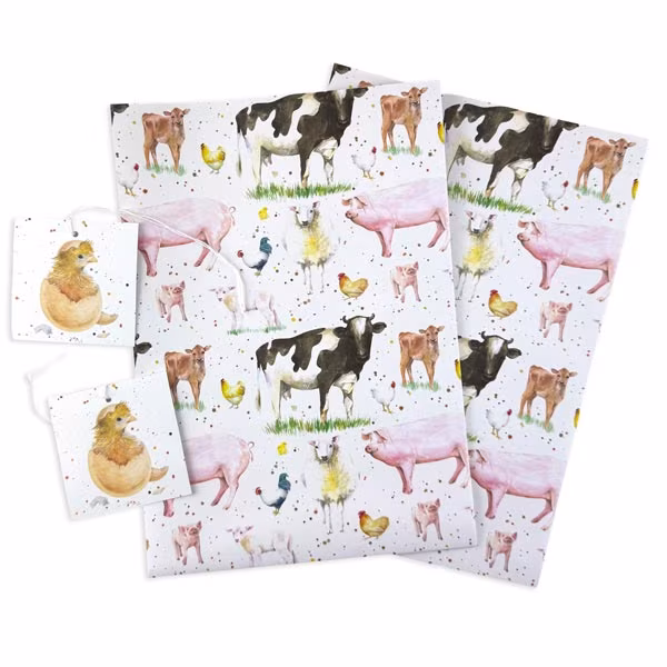 Farm Animal Wrapping Paper