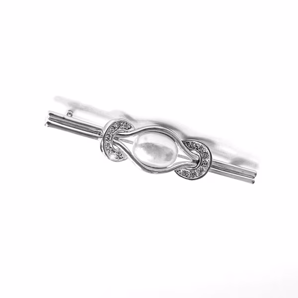 Equetech Pearl and Horseshoe Stockpin