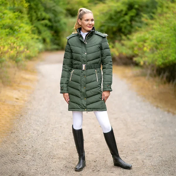 Coldstream Branxton Long Quilted Coat - Fern Green