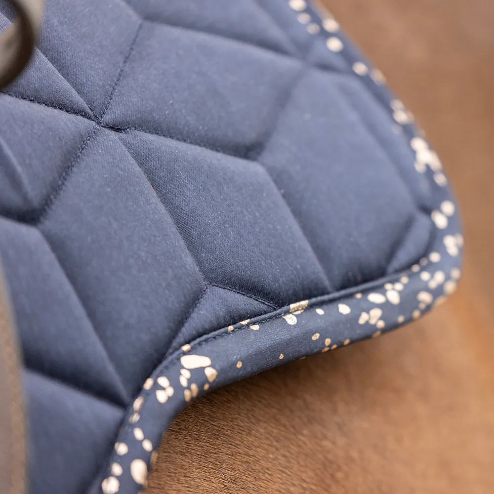 Hy Equestrian Elevate Allure Saddle Pad - Navy/Rose Gold - Image 2
