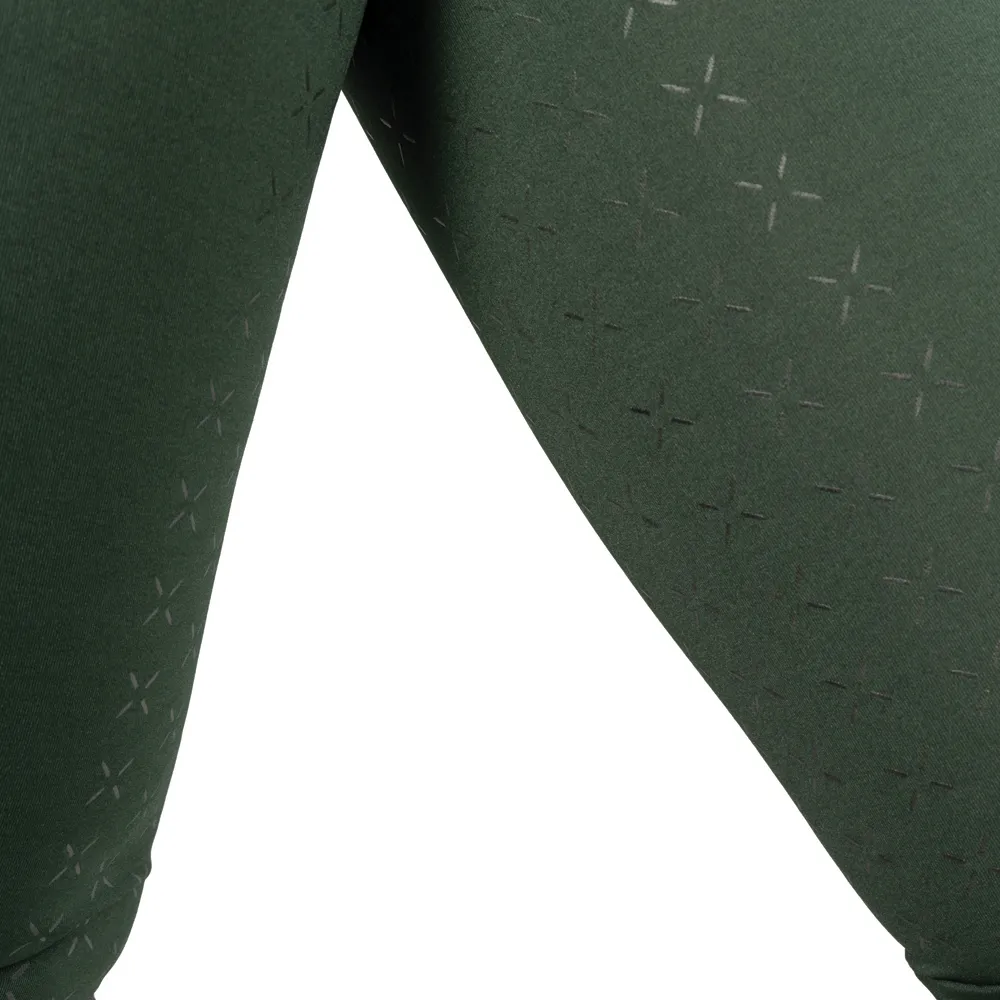 Hy Equestrian Melton Riding Tights - Forest Green - Image 4