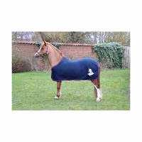 Little Unicorn Fleece Rug By Little Rider - Navy/Pink