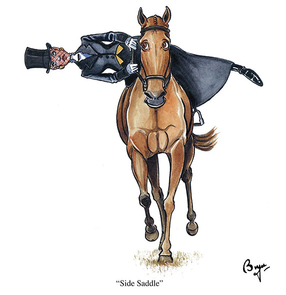 Bryn Parry Greeting Card - Side Saddle