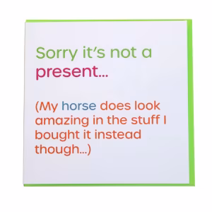 Gubblecote Greetings Card - Sorry, It's not a present.