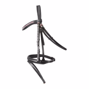 Hy Equestrian Rosciano Bridle - Black/Rose Gold