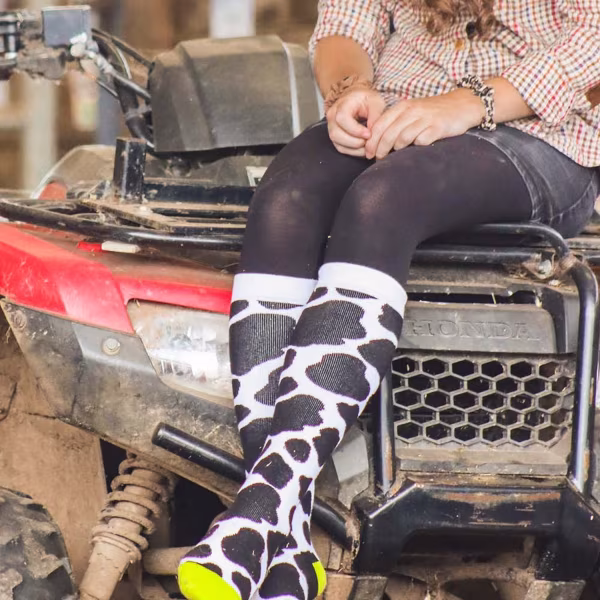 Bartleby Funky Welly Socks - Cow Patch