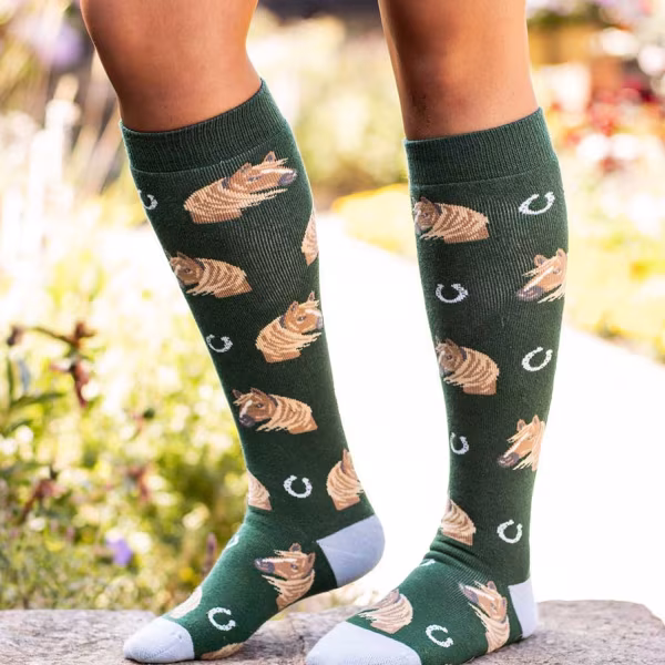Bartleby Funky Welly Socks  - Horsehead
