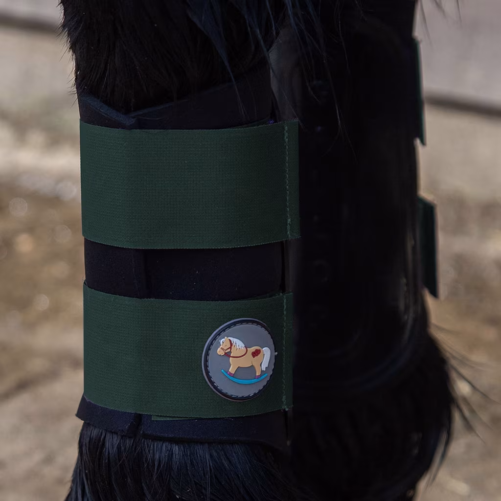 Gallop PONIE GP Brushing Boots - Black/Green