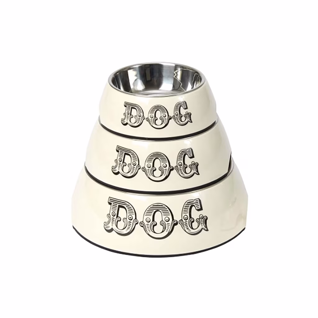 House of Paws Melamine Dog Bowl - Cream