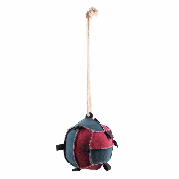 Hy Equestrian Stable Toy - Food Ball - Blue/Burgundy