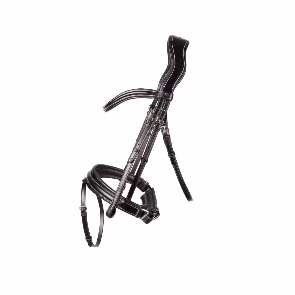 ProPresicce Pelle Crank Leather Bridle - Black/Silver