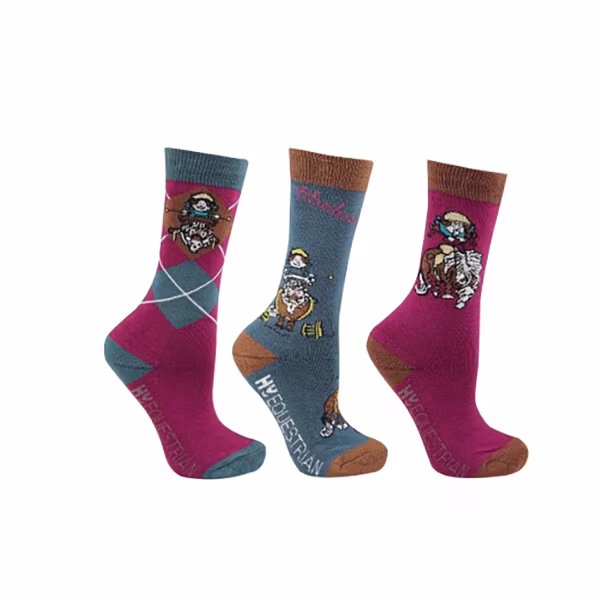 Thelwell Pony Friends Socks - 3 Pack - Child 8-12