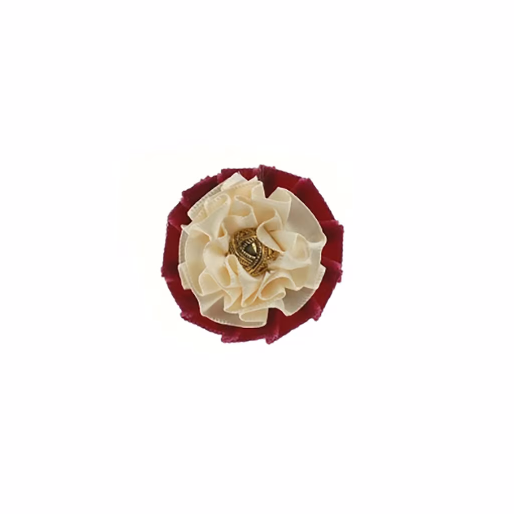 Showquest Newport Buttonhole - Burgundy/Cream/Gold