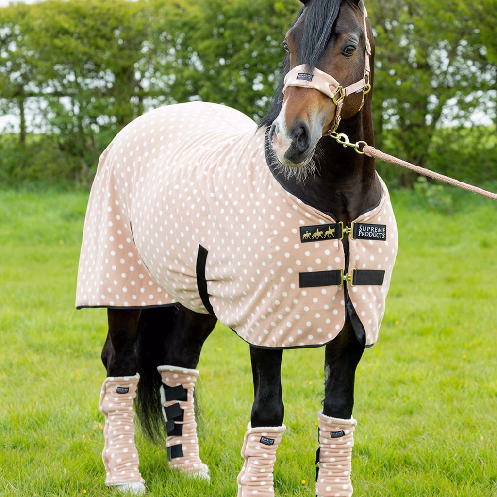 Supreme Products Dotty Fleece Rug - Luxurious Latte