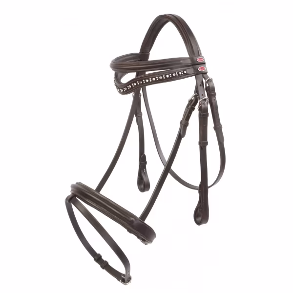 Whitaker BR073 Lynton Flash Bridle C/W 2 Browbands - Havana