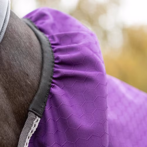 DefenceX Shield 100g Turnout Rug with Detachable Neck - Purple - Image 3