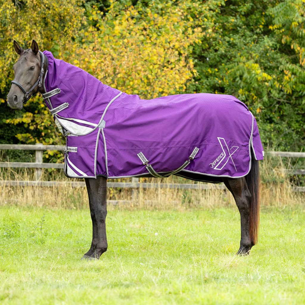 DefenceX Shield 0g Turnout Rug with Detachable Neck - Purple