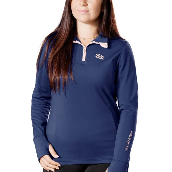 Firefoot Birkby Ladies Baselayer - Navy/Rose Gold