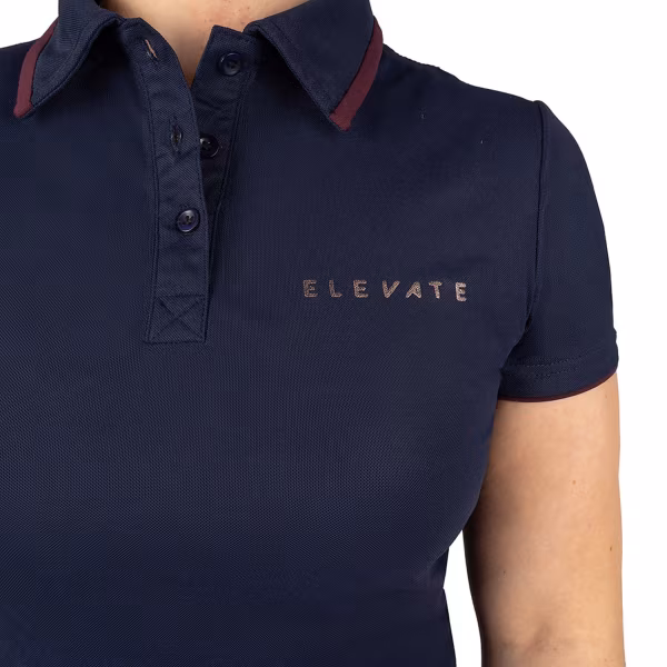 Hy Equestrian Elevate Allure Polo - Navy/Berry