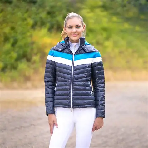 Coldstream Southdean Quilted Jacket - Navy/White/Blue - Image 2