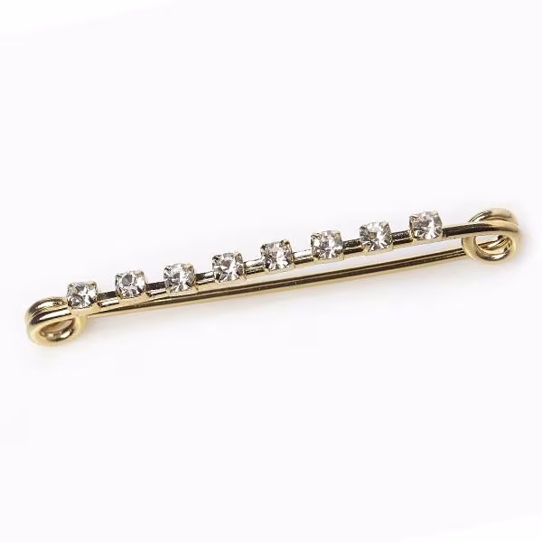 Elico Stock Pin - Clear Diamante Bar
