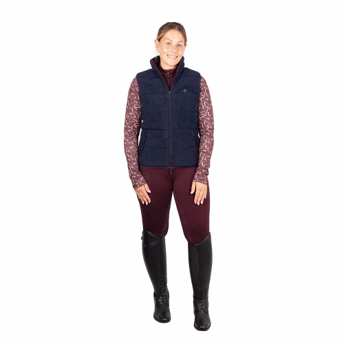 Hy Equestrian Elevate Heritage Teddy Fleece Gilet - Navy - Image 2