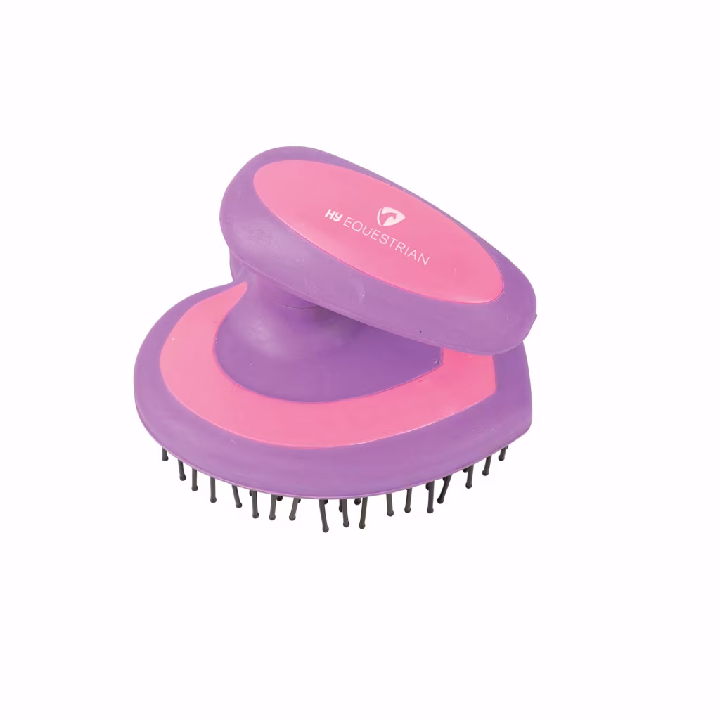 Hy Equestrian Heart Mane Brush - Pink/Lilac