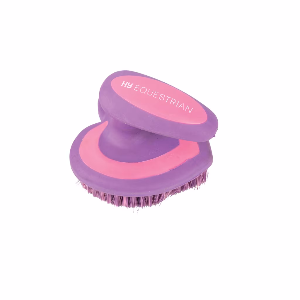 Hy Equestrian Heart Brush - Pink/Lilac